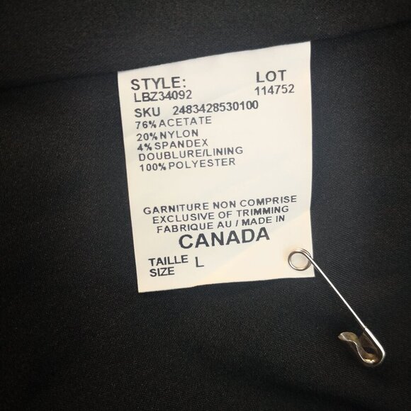 le chateau Ladies Size Large Bronze & Black Made in Canada Lined Blazer - Picture 4 of 10